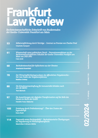 Coverbild der Frankfurt Law Review - Ausgabe 02/2024